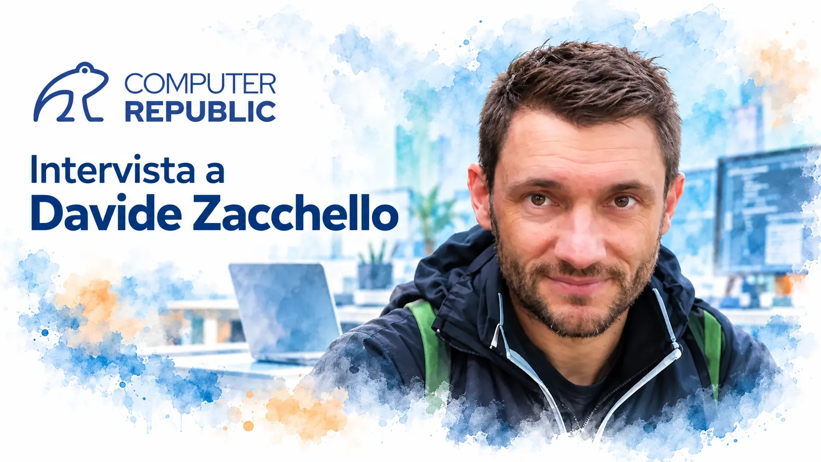 Immagine di Davide Zacchello e del logo di Computer Republic