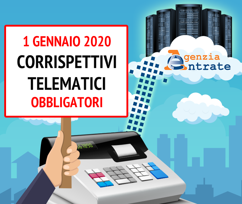 Corrispettivi telematici OBBLIGATORI dal 01-01-2020