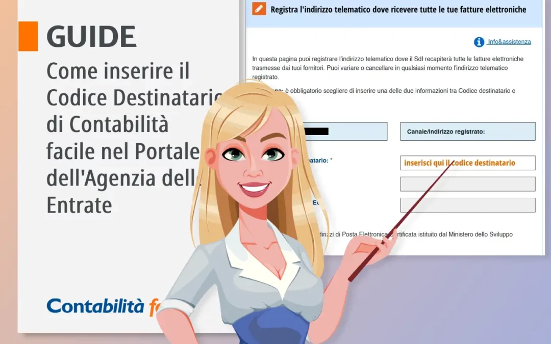 Come inserire il Codice Destinatario di Contabilità facile nel Portale dell’Agenzia delle Entrate