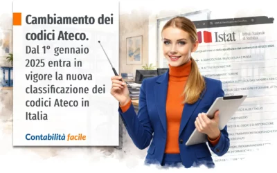 Cambiamento dei codici Ateco.