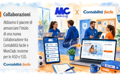Collaborazione tra Contabilità facile e MonClub, insieme per ASD e SSD.