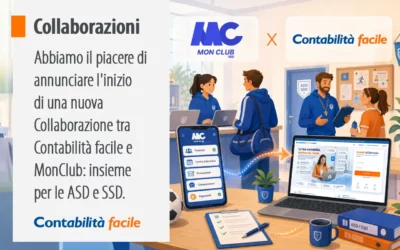 Collaborazione tra Contabilità facile e MonClub, insieme per ASD e SSD.